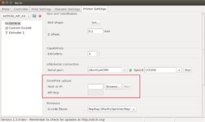 Slic3r with connection to OctoPrint Software